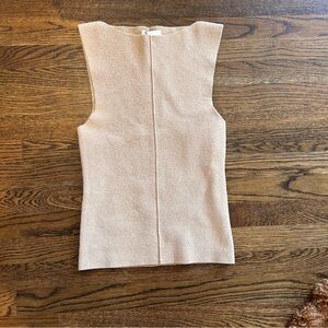 DISSH Tan Boat Neck Top